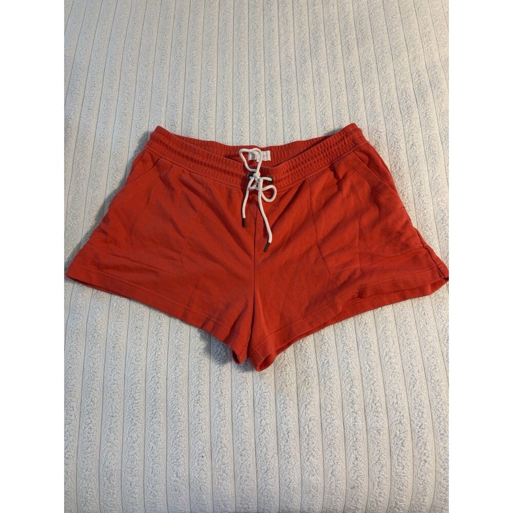 Lou & Grey Drawstring Sweat Shorts Womens XL Red Bright Coral Summer Beach
